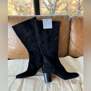 Vince Maggie *Wide Calf* Black Suede Boots NWOB